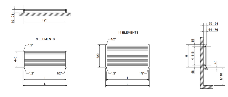 Cordivari Claudia Wide Radiators