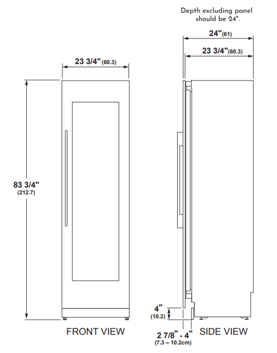 Monogram Monogram 24” Wine Column – Panel Ready