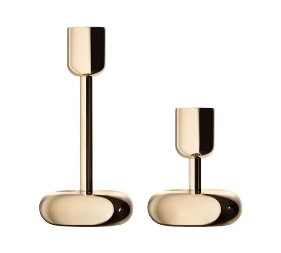 Iittala Candle Holder gift set brass 2pcs
