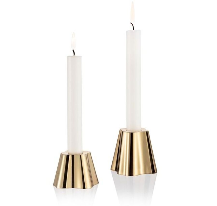 iittala Candle Holder 50+65mm Brass 2 Set