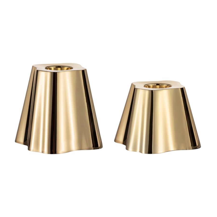 iittala Candle Holder 50+65mm Brass 2 Set