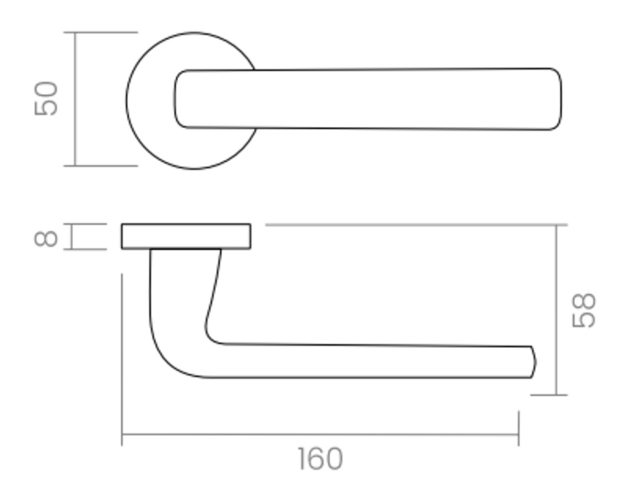 Groel Sens.so Door Handle Set On Round Rose