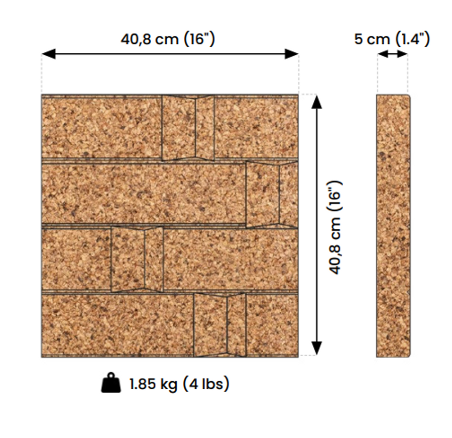 Greenmood Morse Acoustic Cork Wall
