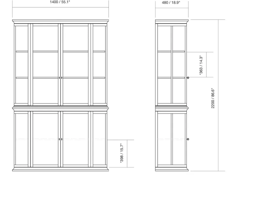 Pinch Mercier-vitrine-timber Display Cabinets