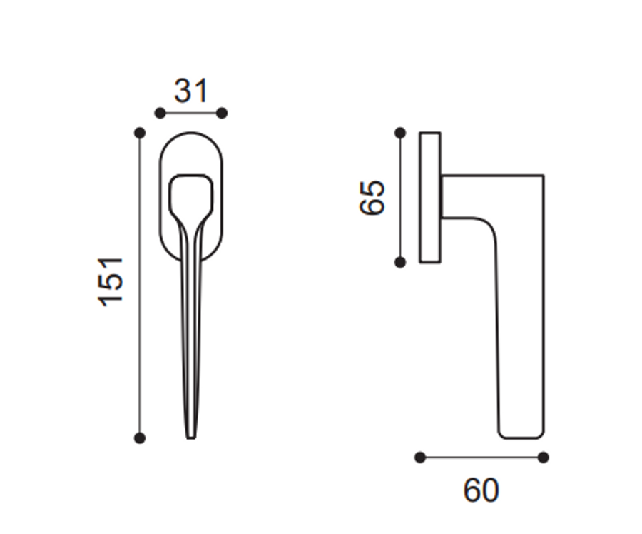 Manital Sonica Door Handle