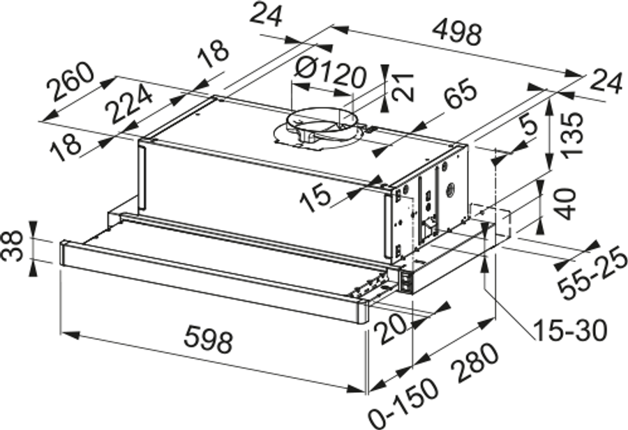 Franke Hood Fsm 601 Bk/gl Franke