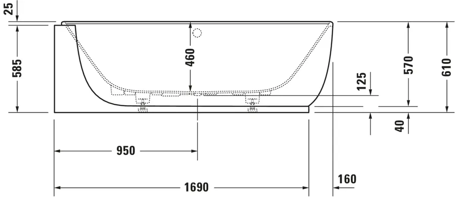 Duravit Luv Corner Bathtub