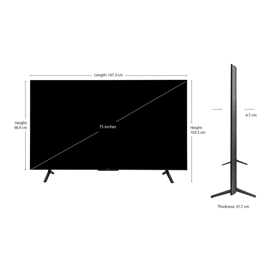 Panasonic 189 cm (75 inches) 4K Ultra HD Smart Mini LED Google TV TH-75PX950DX
