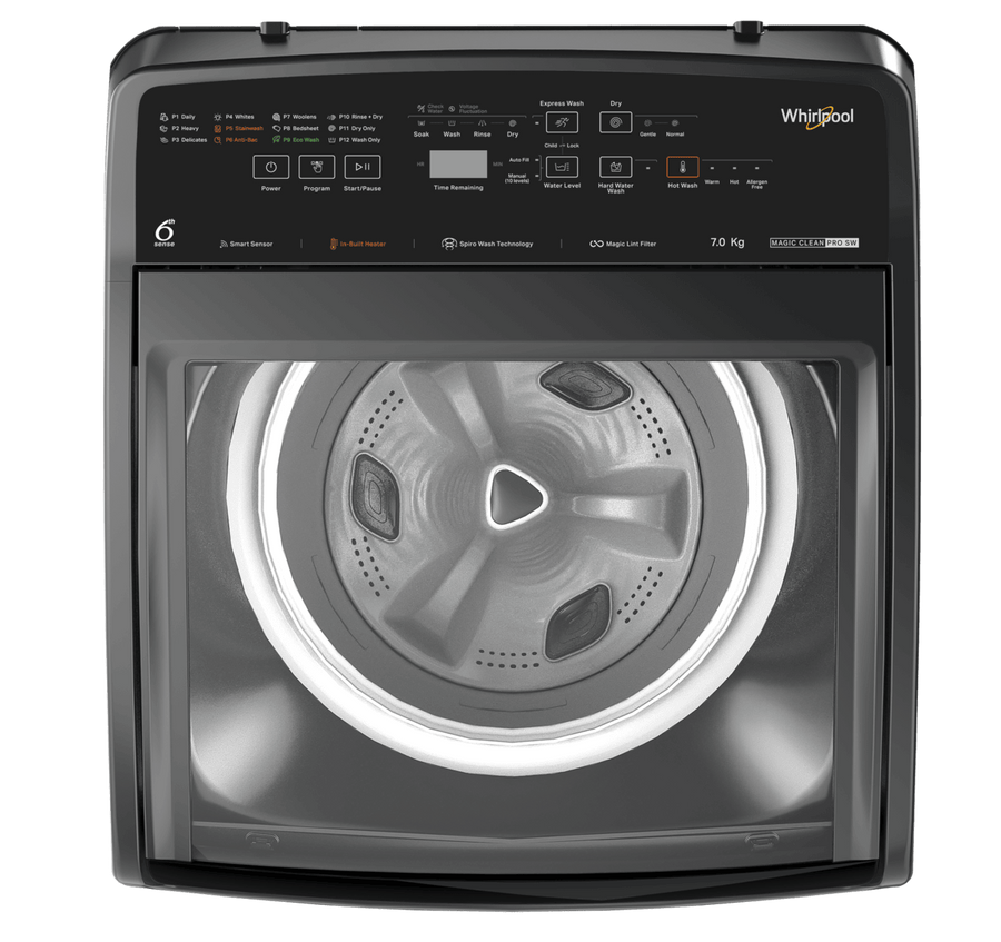 Whirlpool Magic Clean Pro SW 7kg 5 Star Top Load Washing Machine with In-Built Heater