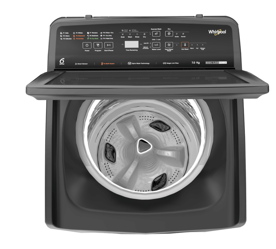 Whirlpool Magic Clean Pro SW 7kg 5 Star Top Load Washing Machine with In-Built Heater