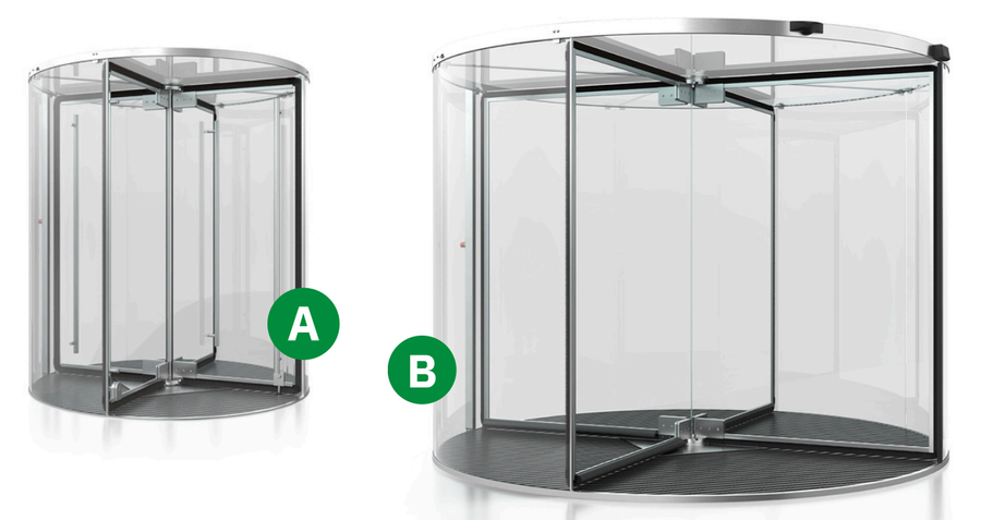Boon Edam Crystal Tourniket Glass Revolving Door