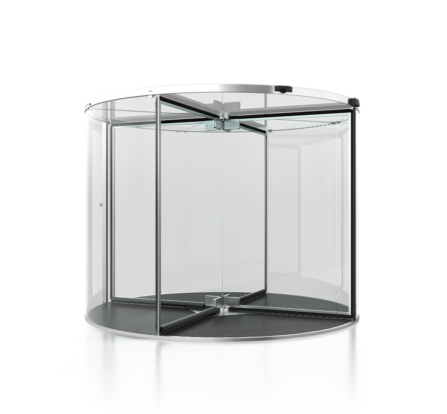 Boon Edam Crystal Tourniket Glass Revolving Door
