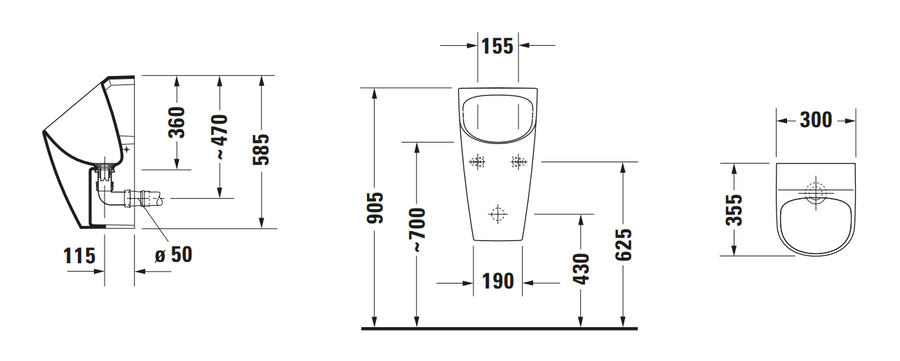 Duravit Me By Starck Waterless Urinal Dry
