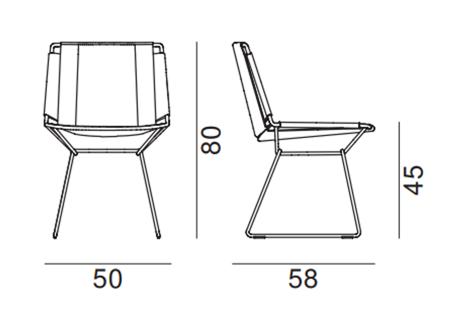 Mdf Italia Neil Denim Chair