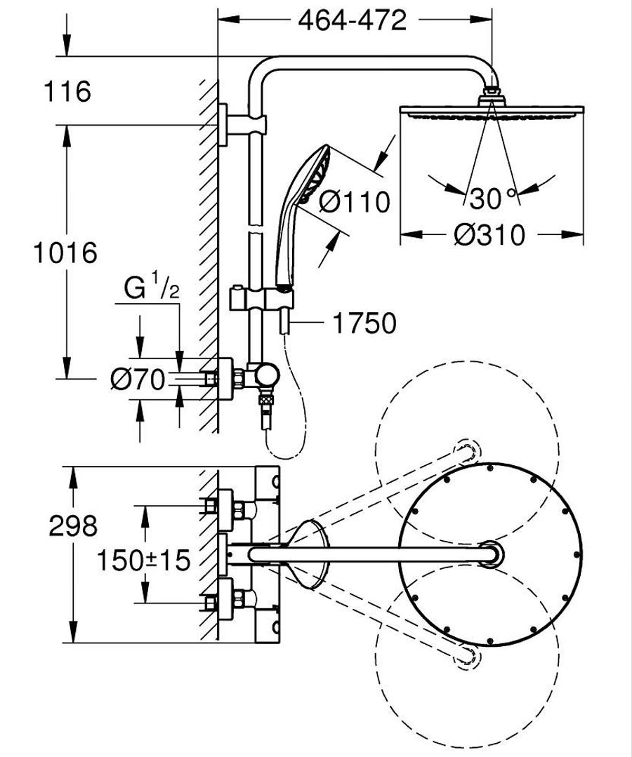 Grohe Euphoria System 310 Shower System