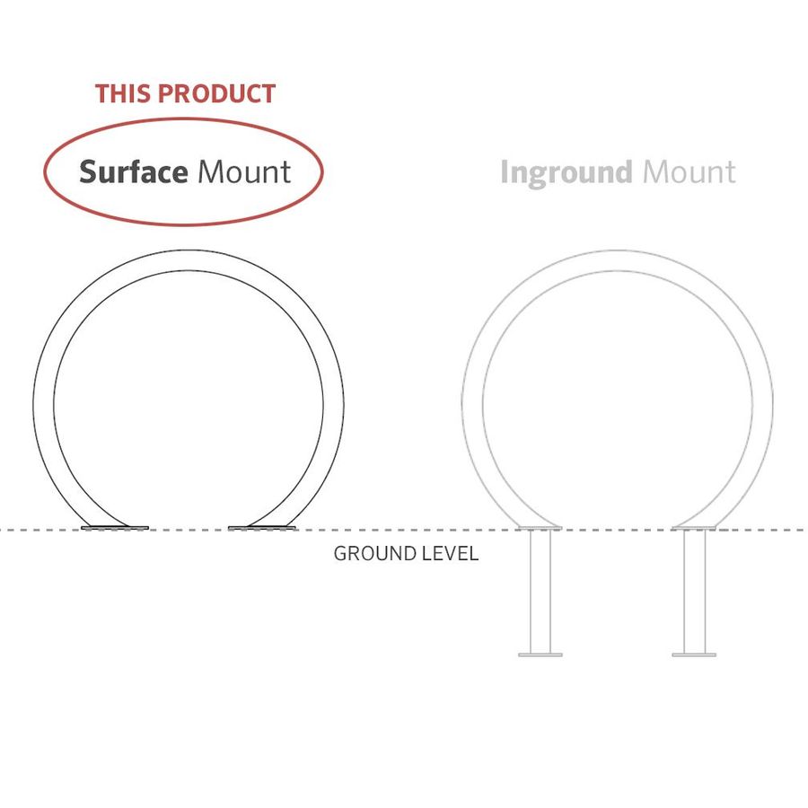 Anova Tandem Powder Coated Bike Rack Surface Mount