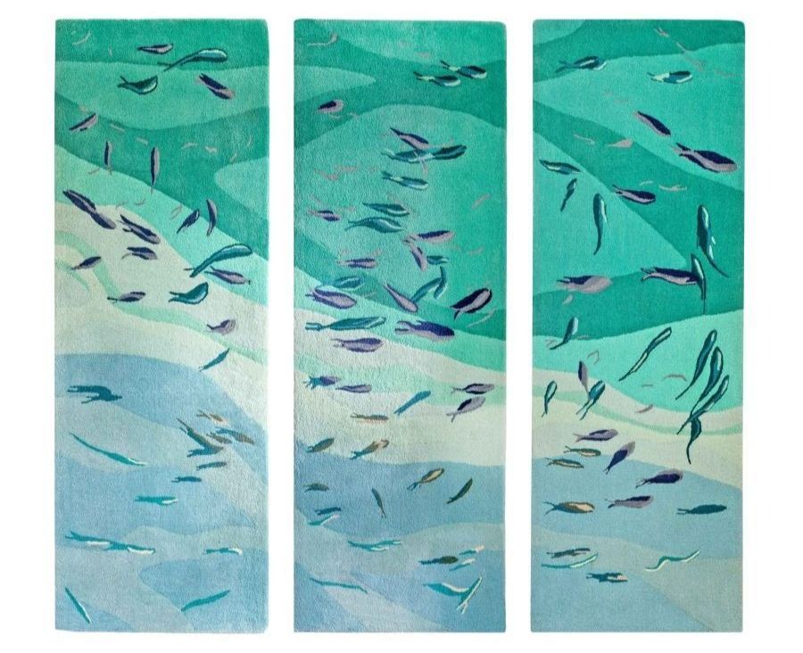 Sonya Fish in Greece Triptych Wall Hanging (3 pieces)