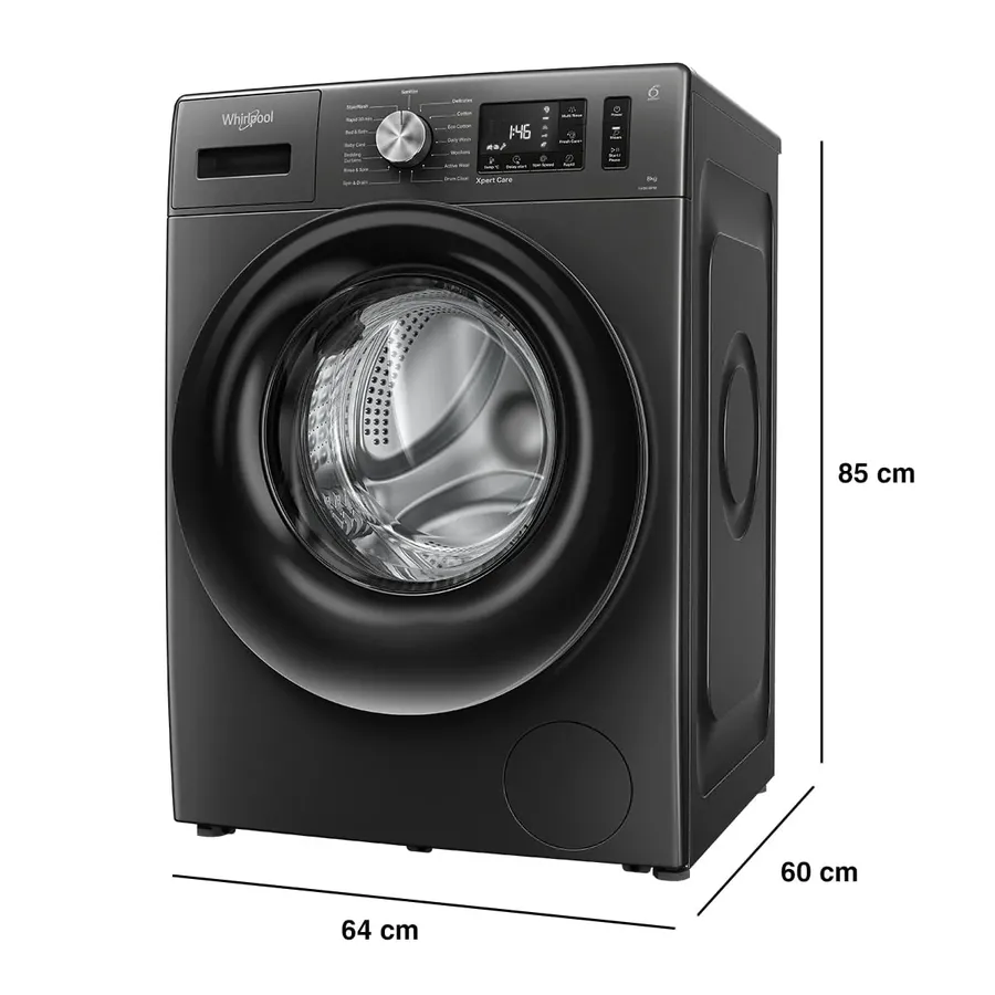 Whirlpool Xpert Care 8kg 5 Star Front Load Washing Machine With In-built Heater