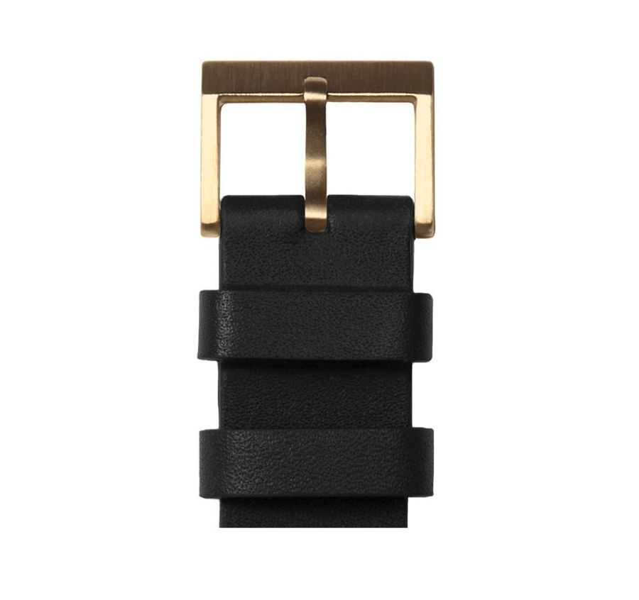 Leff Amsterdam Tube Watch T32 Black / Black Leather Strap