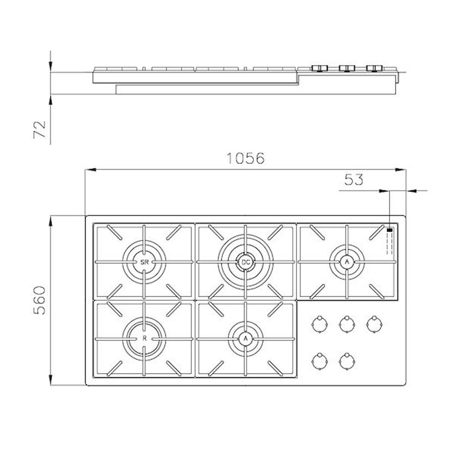 Foster Cooker Hob Foster Milano Pvd Copper