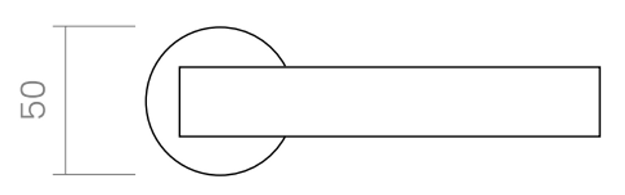 Groel Slim Door Handle Set On Round Rose