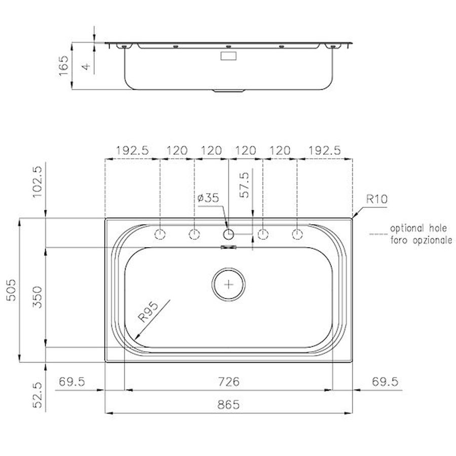 Foster Single Tank Sink S1000 Gun Metal