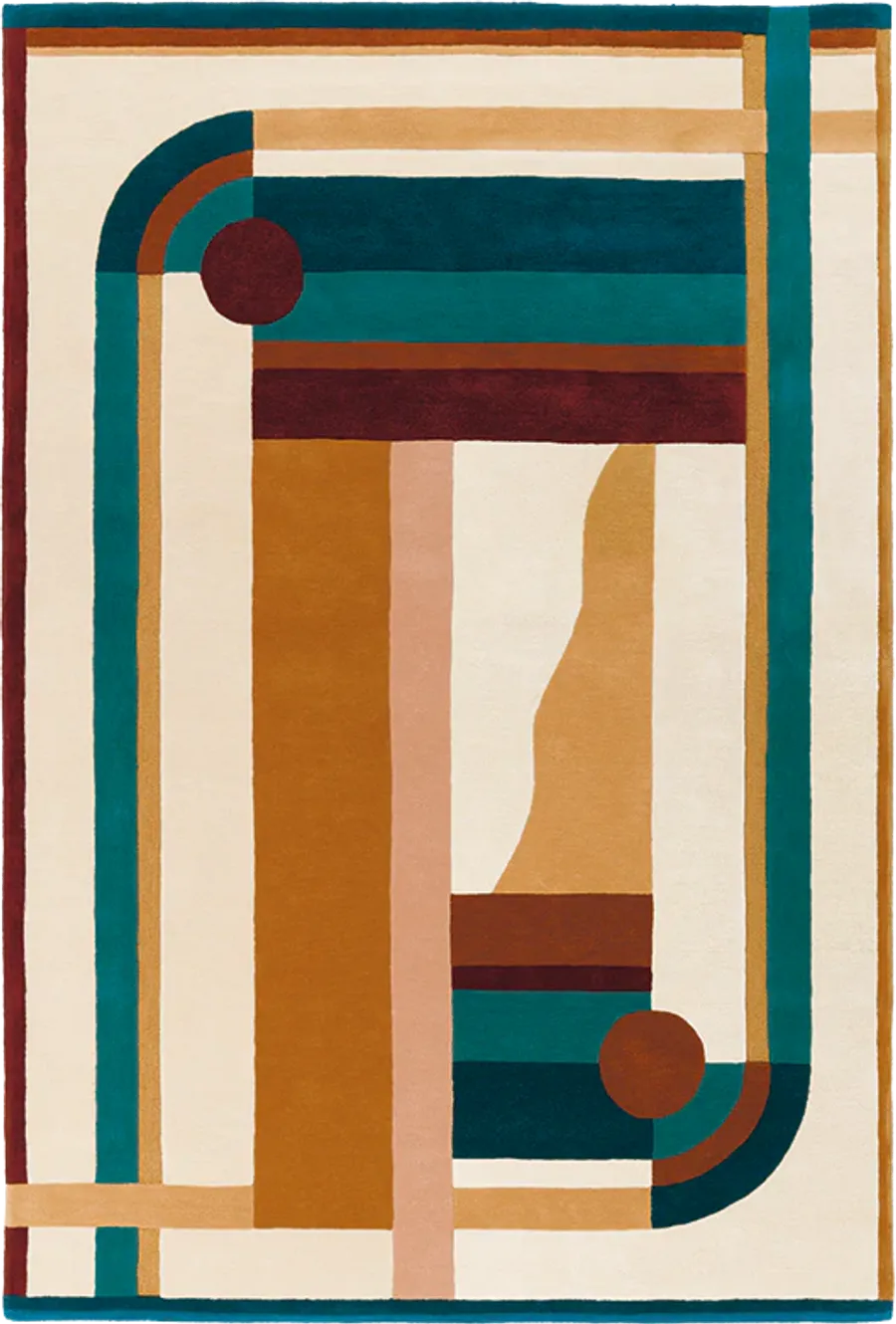 Toulemonde Bochart Hacienda Multicolored Wool Rug