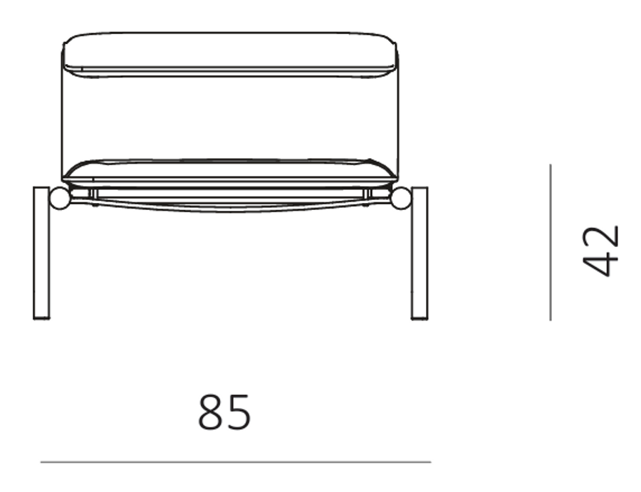 Unopiu Salò Stackable Aluminium Sunlounger Without Cushion