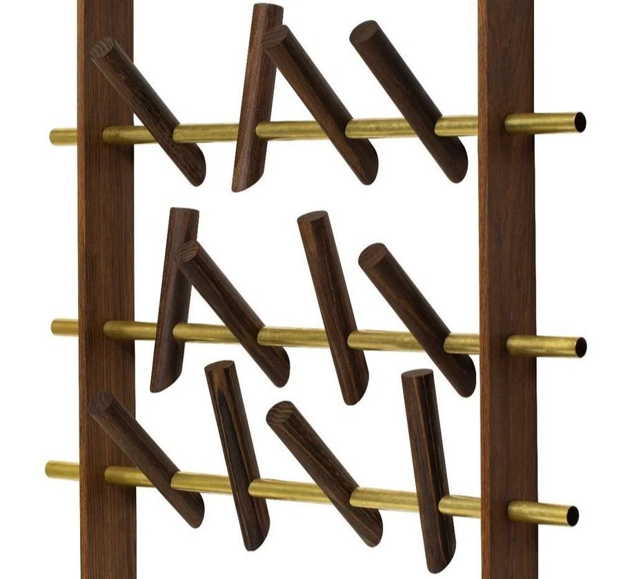 We Do Wood Coat Frame - Smoked Oak & Brass