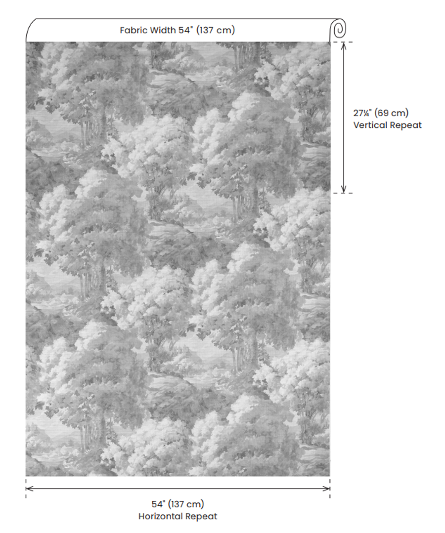 Thibaut Boxwood Woodland Clearing Fabric