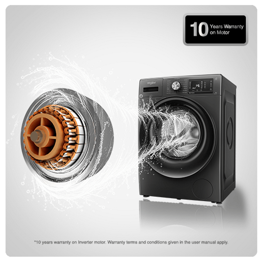 Whirlpool supreme care 7kg 5 star front load washing machine with in-built heater