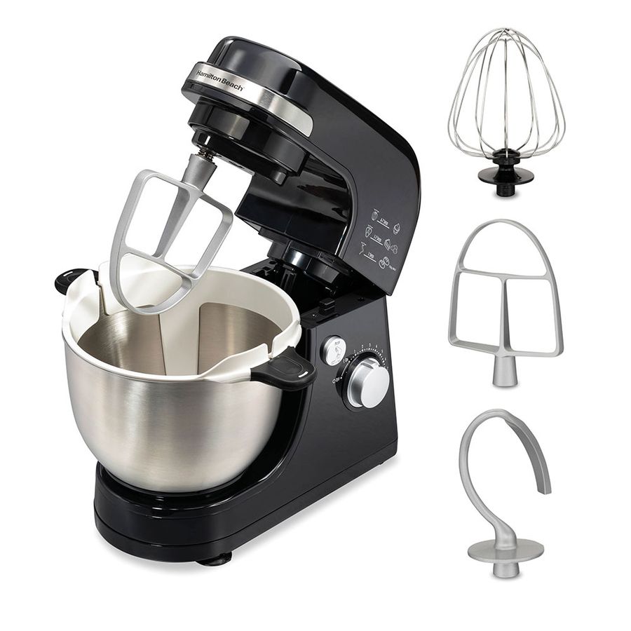 Hamilton Beach 7 Speed Stack & Scrape™ Stand Mixer Black
