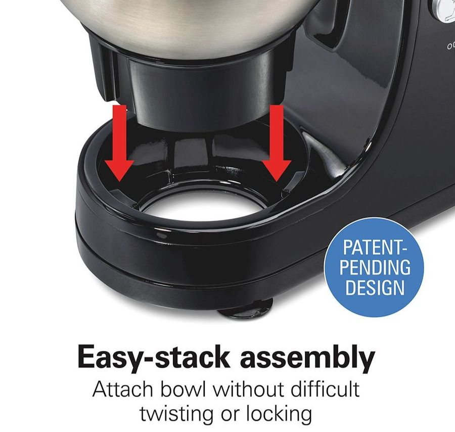 Hamilton Beach 7 Speed Stack & Scrape™ Stand Mixer Black