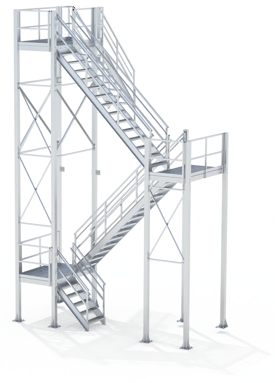 Upside Innovations Prefabricated Metal Stair Towers