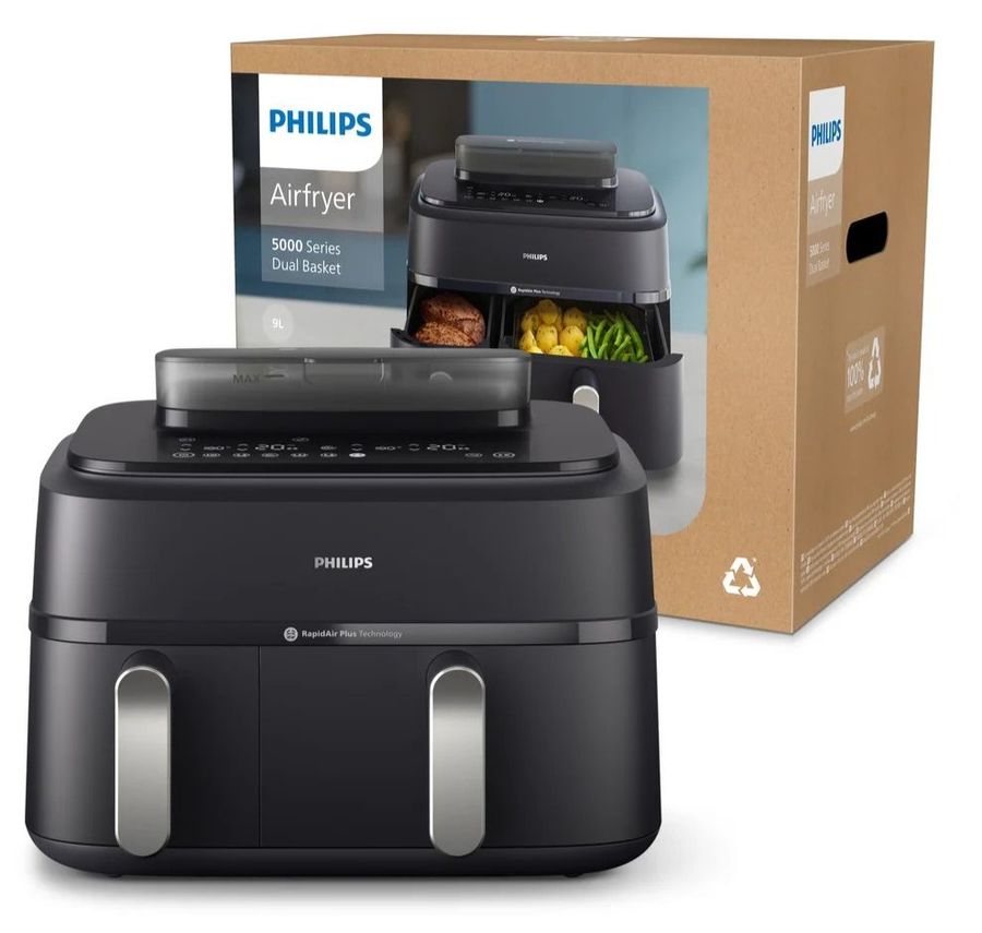 Philips 5000 Series Dual-basket Airfryer With Steam, 9.6 Qt