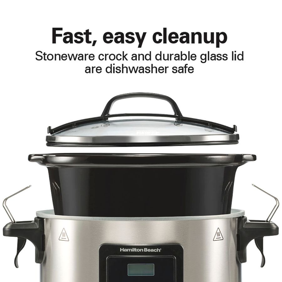 Hamilton Beach Programmable Stay Or Go® 6 Qt. Slow Cooker Stainless Steel