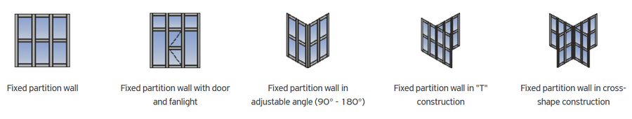 Alumil Smartia P100 Slim Partition System