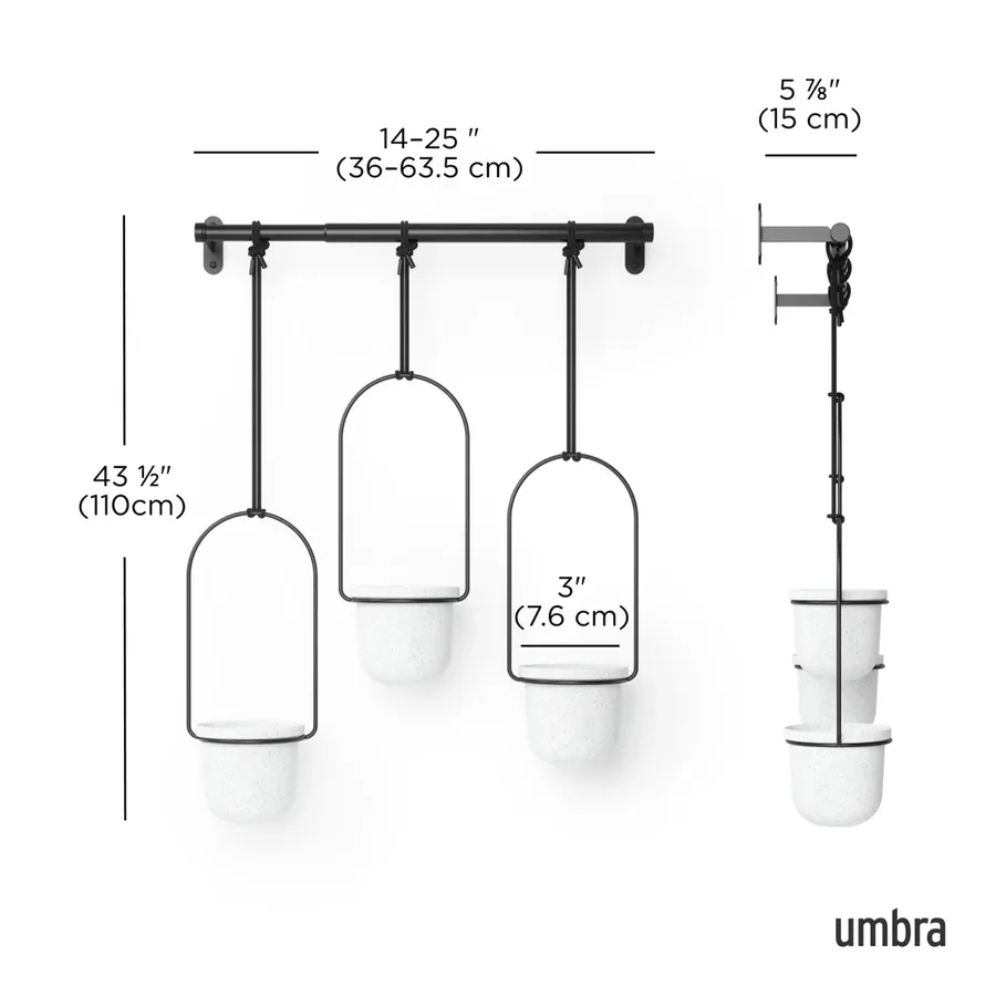 Umbra Triflora Hanging Planters, Set Of 3
