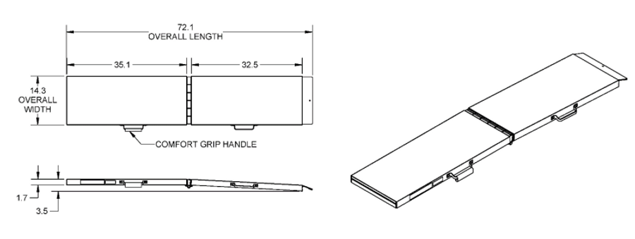 EZ Access Wall Prep Four Runner™ Portable Pet Ramp