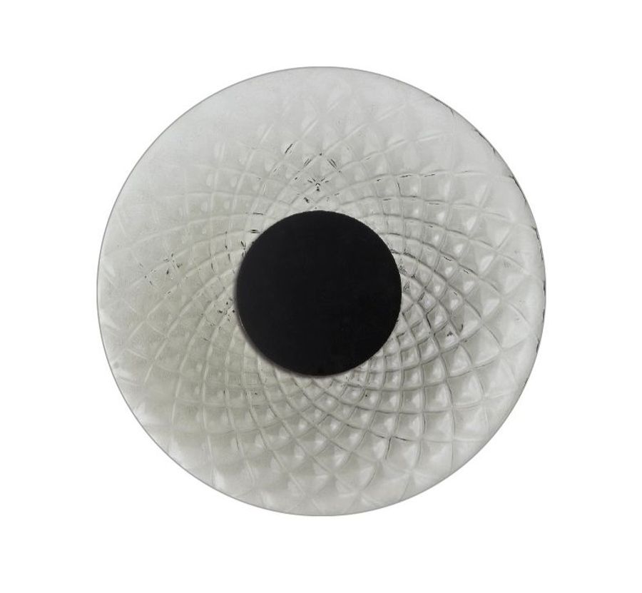 Rossinigroup Solaris – Black LED Wall Lamp/Smoked Balloton Glass