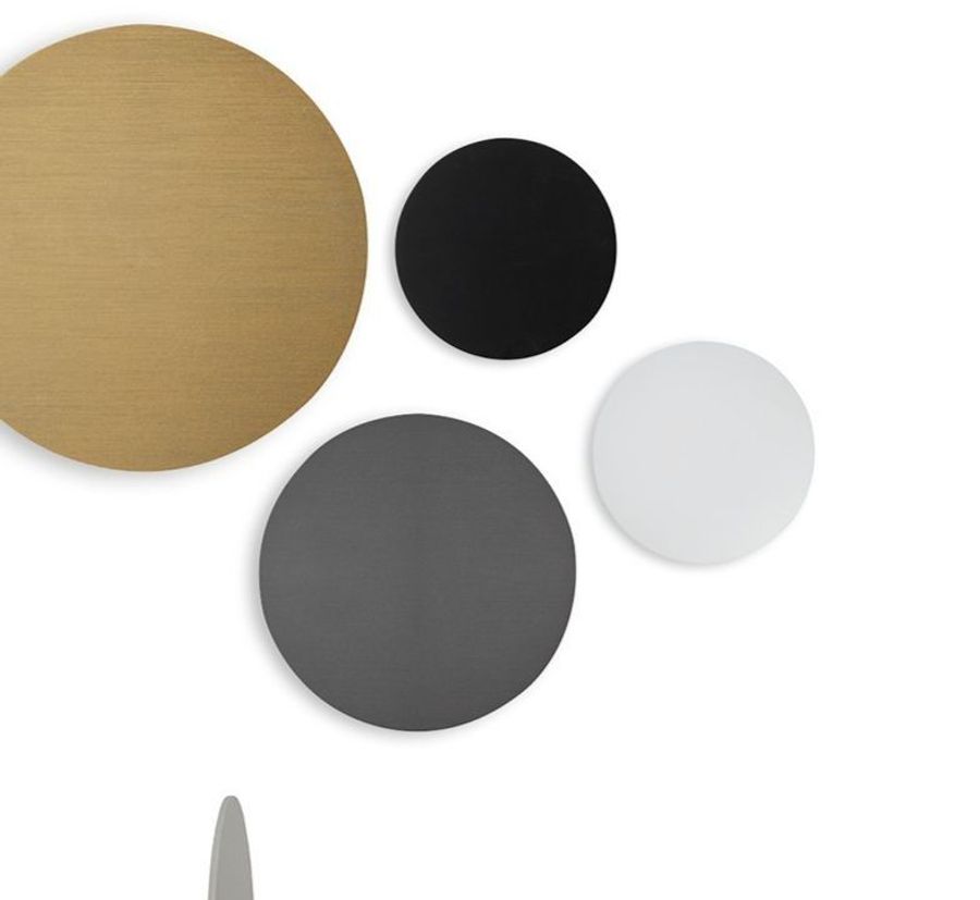 Rossinigroup Solaris – Black LED Wall Lamp/Smoked Balloton Glass