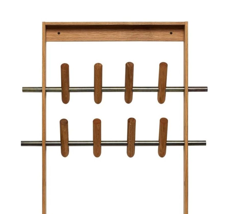 We Do Wood Coat Frame - Bamboo & Black Steel