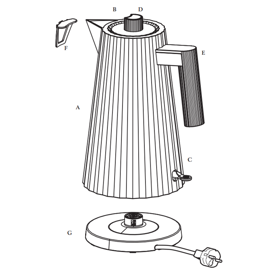 Alessi Plissé Electric Kettle
