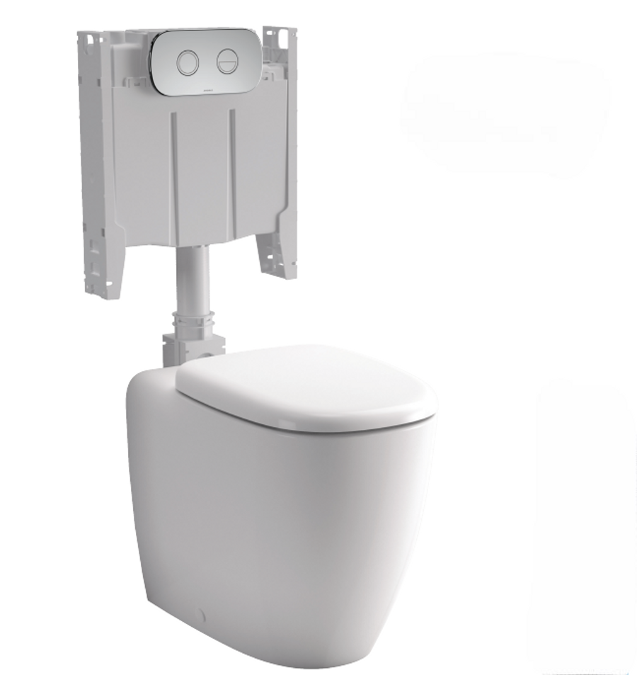 Caroma Contura® II Cleanflush® Invisi Series II® Wall Faced Suite - Clay