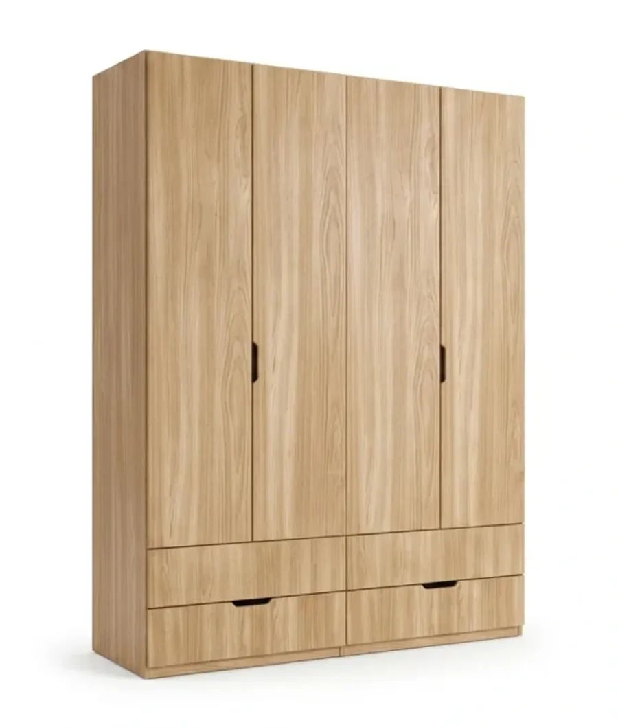 radis Wardrobe Noble 4 Doors, Drawers Visible