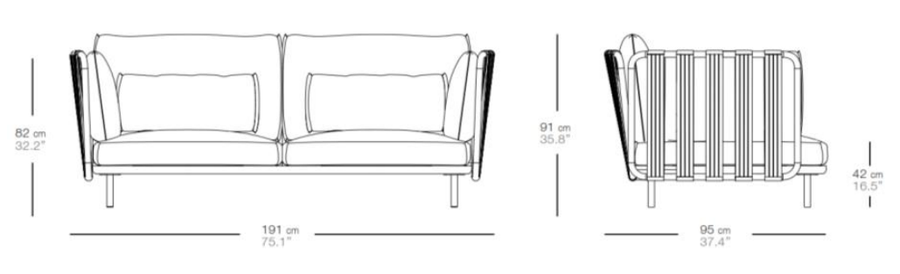 Bivaq Teja 2 Seater Sofa