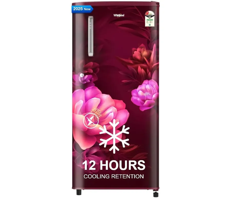 Whirlpool WDE 184L 2 Star Single Door Refrigerator with Handle - Wine Serena-Y