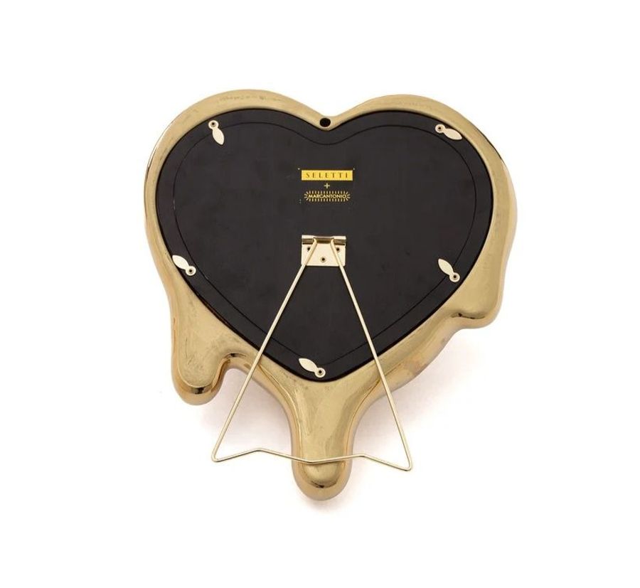 Seletti Melted Heart Gold Photo Frame