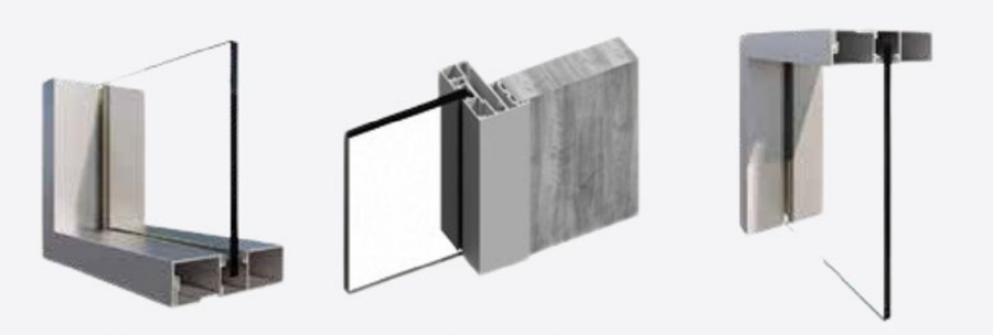 Apton Quartz Single Central Glazed Frameless Glass Partitioning