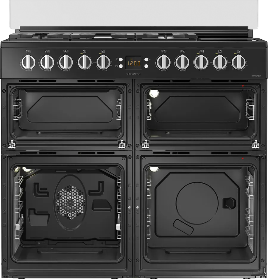 Leisure 100cm Dual Fuel Range Cooker with Glass Top Lid